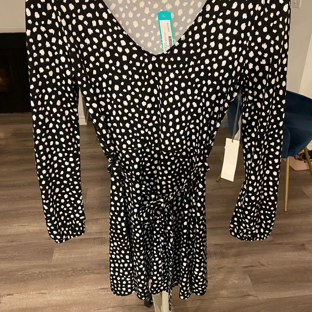 Long Sleeve Polka Dot Dress
